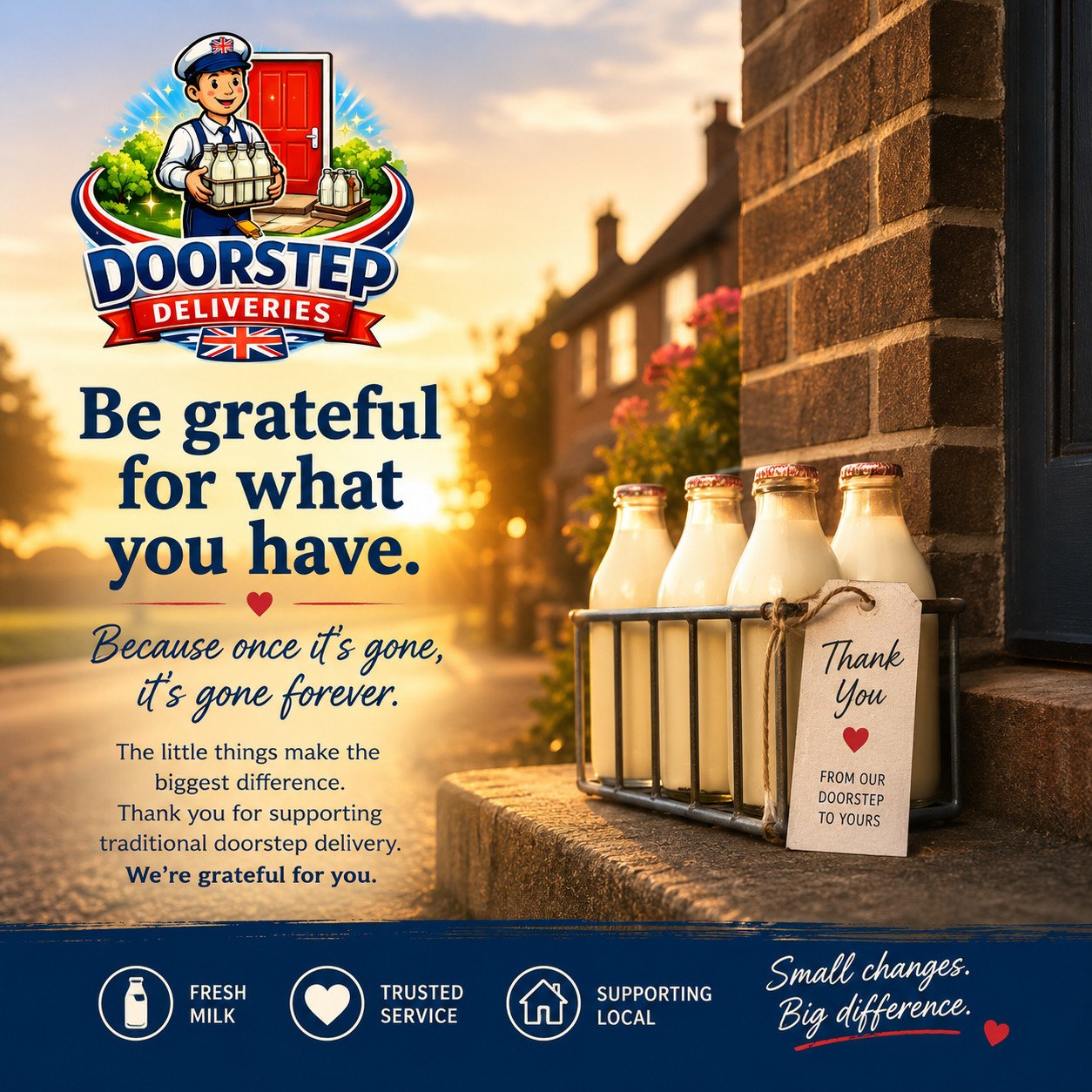 Life-Be Grateful for What You Have 🥛❤️